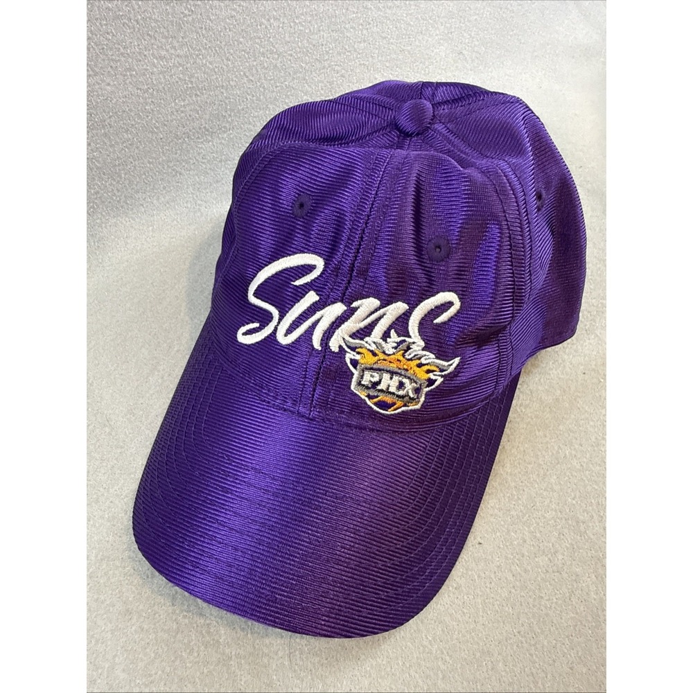 Vintage Phoenix Suns Adidas Hat PURPLE Script Strapback Cap PHX NBA‎ Basketball